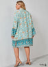 Women's Chic Plus Size Aura Boho Kimono Dress